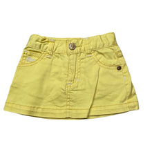 Load image into Gallery viewer, Girls Guess, yellow stretch cotton skirt, adjustable, L: 18cm, FUC, size 00,