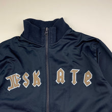 Load image into Gallery viewer, Boys navy, zip up track top, no size, L: 47cm, armpit to armpit: 39cm, shoulder to cuff: 44cm, FUC, size 7-8,