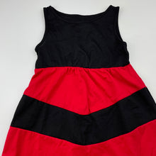 Load image into Gallery viewer, Girls lightweight, red & black dress, no size, armpit to armpit: 29.5cm, EUC, size 6-7, L: 71cm