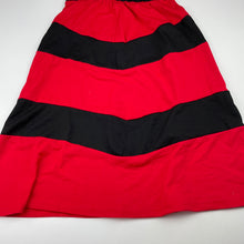 Load image into Gallery viewer, Girls lightweight, red & black dress, no size, armpit to armpit: 29.5cm, EUC, size 6-7, L: 71cm