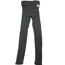 Load image into Gallery viewer, Girls Zara, grey ribbed leggings, elasticated, Inside leg: 45cm, GUC, size 8,