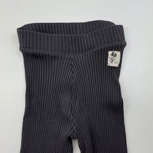 Load image into Gallery viewer, Girls Zara, grey ribbed leggings, elasticated, Inside leg: 45cm, GUC, size 8,