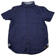 Load image into Gallery viewer, Boys Target, navy cotton short sleeve shirt, mark right shoulder, FUC, size 7,