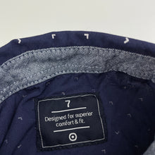 Load image into Gallery viewer, Boys Target, navy cotton short sleeve shirt, mark right shoulder, FUC, size 7,