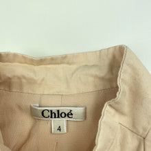 Load image into Gallery viewer, Girls Chloe, blush, lined cotton jacket, light mark back right shoulder, FUC, size 4,