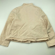 Load image into Gallery viewer, Girls Chloe, blush, lined cotton jacket, light mark back right shoulder, FUC, size 4,