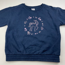 Load image into Gallery viewer, Girls Anko, embroidered fleece lined sweater / jumper, unicorn, GUC, size 7,