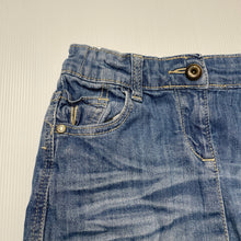 Load image into Gallery viewer, Girls Cotton On, blue stretch denim skirt, adjustable, L: 24cm, FUC, size 5,