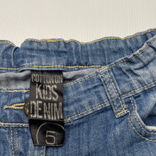 Load image into Gallery viewer, Girls Cotton On, blue stretch denim skirt, adjustable, L: 24cm, FUC, size 5,