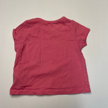 Load image into Gallery viewer, Girls Mothercare, pink cotton t-shirt / top, rabbit, FUC, size 00,