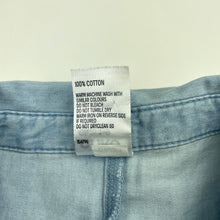 Load image into Gallery viewer, Girls Anko, chambray cotton tie front shirt, light mark, FUC, size 6,