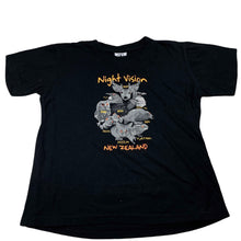 Load image into Gallery viewer, Boys black, cotton t-shirt / top, night vision, no size, L: 47cm, armpit to armpit: 41cm, GUC, size 10-11,