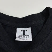 Load image into Gallery viewer, Boys black, cotton t-shirt / top, night vision, no size, L: 47cm, armpit to armpit: 41cm, GUC, size 10-11,