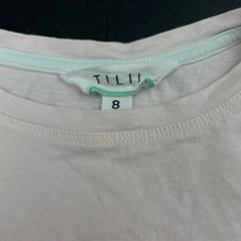 Load image into Gallery viewer, Girls Tilii, pink cotton t-shirt / top, butterflies, FUC, size 8,