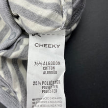 Load image into Gallery viewer, unisex Bb Cheeky, embroidered soft feel bodysuit / romper, EUC, size 000,