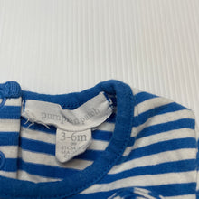 Load image into Gallery viewer, Girls Pumpkin Patch, blue & white stripe stretchy dress, GUC, size 00, L: 35cm
