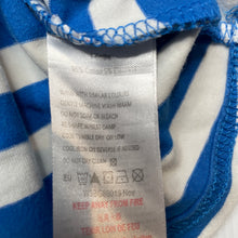 Load image into Gallery viewer, Girls Pumpkin Patch, blue & white stripe stretchy dress, GUC, size 00, L: 35cm