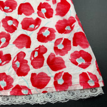 Load image into Gallery viewer, Girls Esprit, lined lightweight floral cotton skirt, adjustable, L: 35cm, small mark on back, FUC, size 7,