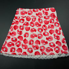 Load image into Gallery viewer, Girls Esprit, lined lightweight floral cotton skirt, adjustable, L: 35cm, small mark on back, FUC, size 7,