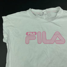 Load image into Gallery viewer, Girls FILA, white cotton t-shirt / top, FUC, size 7,