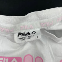 Load image into Gallery viewer, Girls FILA, white cotton t-shirt / top, FUC, size 7,