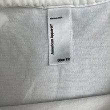 Load image into Gallery viewer, unisex American Apparel, white cotton t-shirt / top, FUC, size 12,