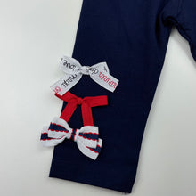 Load image into Gallery viewer, Girls Original Marines, navy stretchy leggings / bottoms, EUC, size 00,