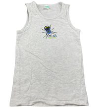 Load image into Gallery viewer, Boys United Colors of Benetton, grey marle singlet top, bug hunter, GUC, size 3-4,