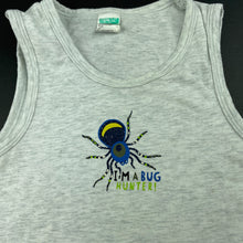 Load image into Gallery viewer, Boys United Colors of Benetton, grey marle singlet top, bug hunter, GUC, size 3-4,