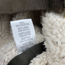 Load image into Gallery viewer, Girls Witchery, fleece lined khaki hooded jacket / coat, L: 56cm, FUC, size 6,