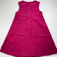 Load image into Gallery viewer, Girls Bonnie Jean, corduroy cotton dress, butterflies, GUC, size 6, L: 63cm