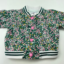 Load image into Gallery viewer, Girls Baby Berry, floral fleece lined sweater / lightweight jacket, FUC, size 000,