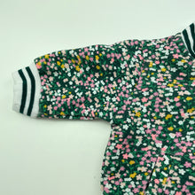 Load image into Gallery viewer, Girls Baby Berry, floral fleece lined sweater / lightweight jacket, FUC, size 000,