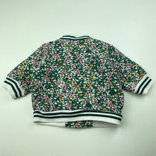 Load image into Gallery viewer, Girls Baby Berry, floral fleece lined sweater / lightweight jacket, FUC, size 000,