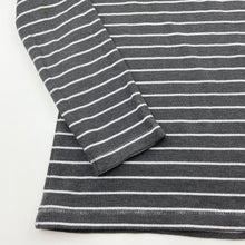 Load image into Gallery viewer, Girls Next, grey & silver metallic stripe long sleeve top, EUC, size 6,