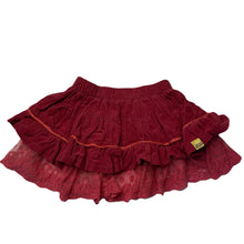 Load image into Gallery viewer, Girls Osh Kosh, cotton lined corduroy & lace skirt, elasticated, L: 23cm, EUC, size 00,