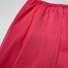 Load image into Gallery viewer, Girls Sista, lined pink & gold spot skirt, elasticated, L: 34cm, EUC, size 7,