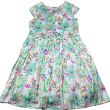 Load image into Gallery viewer, Girls lined, soft feel party dress, labels removed, armpit to armpit: 30cm, GUC, size 5-6, L: 61cm
