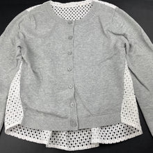 Load image into Gallery viewer, Girls Country Road, knitted cotton / broderie cardigan / top, GUC, size 7,