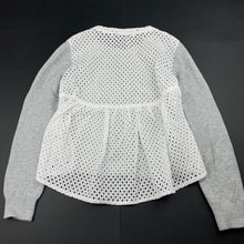 Load image into Gallery viewer, Girls Country Road, knitted cotton / broderie cardigan / top, GUC, size 7,