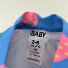 Load image into Gallery viewer, Girls Cotton On, long sleeve swim one-piece, strawberries, EUC, size 00,
