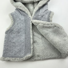 Load image into Gallery viewer, Girls Country Road, soft fleece lined knitted hooded vest, labels removed, EUC, size 00,