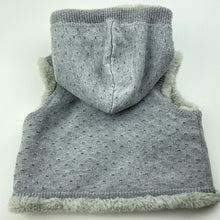 Load image into Gallery viewer, Girls Country Road, soft fleece lined knitted hooded vest, labels removed, EUC, size 00,