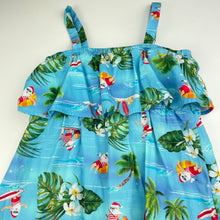 Load image into Gallery viewer, Girls Mango, lightwieght cotton Christmas summer dress, EUC, size 7, L: 64cm
