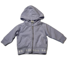 Load image into Gallery viewer, Girls Bonds, lilac fleece lined zip hoodie sweater, marks on cuffs, FUC, size 00,