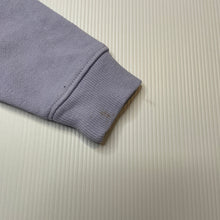 Load image into Gallery viewer, Girls Bonds, lilac fleece lined zip hoodie sweater, marks on cuffs, FUC, size 00,