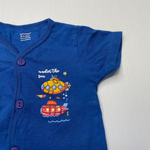 Load image into Gallery viewer, Boys CUCUMBER, blue button up t-shirt / top, FUC, size 0,