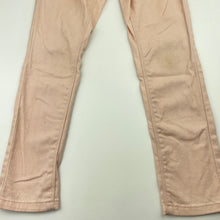 Load image into Gallery viewer, Girls KIABI, slim fit soft feel stretch cotton pants, adjustable, Inside leg: 51.5cm, FUC, size 6,