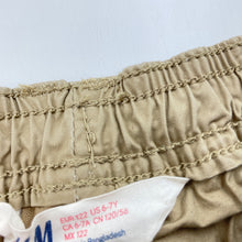 Load image into Gallery viewer, Boys H&M, lightweight cotton casual pants, elasticated, Inside leg: 51cm, EUC, size 7,