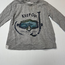 Load image into Gallery viewer, Boys MINOTI, grey cotton long sleeve top, FUC, size 0,